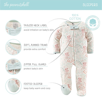Newborn Layette Gift Set, Pink Floral Elephant, 30 Essential Pieces, 0-3 Months
